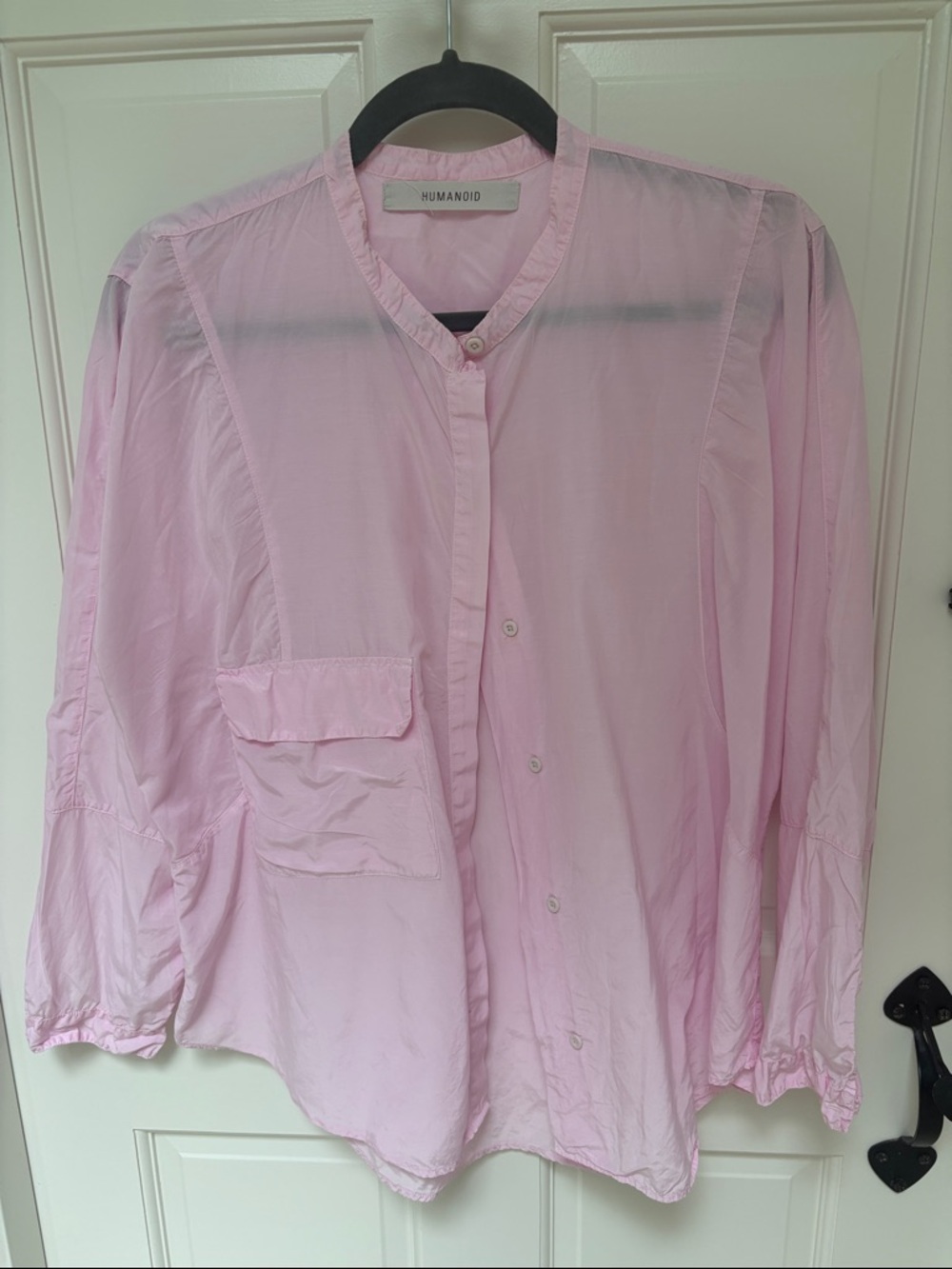 Womens Lightweight Pink Button-Down Shirt from Humanoid
